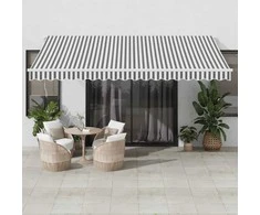 Automatinė ištraukiama markizė, antracito ir balta, 450x350cm