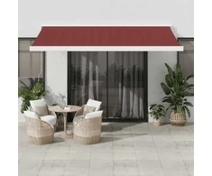 Automatinė ištraukiama markizė, bordo spalvos, 400x300cm
