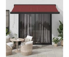 Automatinė ištraukiama markizė, bordo spalvos, 350x250cm