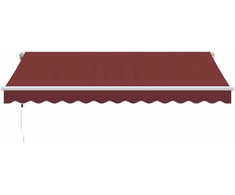 Automatinė ištraukiama markizė, bordo spalvos, 350x250cm