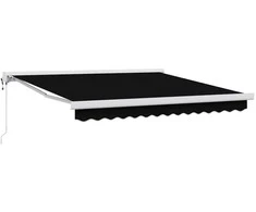 Ištraukiama markizė Juoda 350 x 250 cm Audinys ir metalas