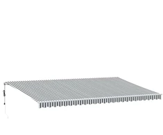 Automatinė ištraukiama markizė su LED, antracito ir baltos spalvos, 600x300 cm