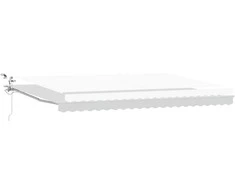 Ištraukiama markizė Balta 500 × 300 cm Poliesteris ir Metalas