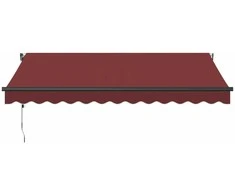 Automatinė ištraukiama markizė su LED, bordo spalvos, 350x250cm