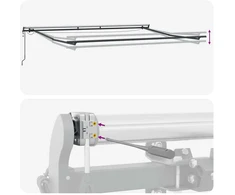 Automatinė ištraukiama markizė su LED, bordo spalvos, 300x250cm