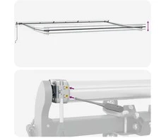 Automatinė ištraukiama markizė su LED, bordo spalvos, 600x300cm