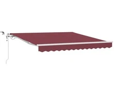 Automatinė ištraukiama markizė su LED, bordo spalvos, 300x250cm