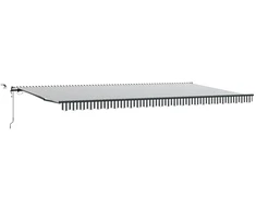 Automatinė ištraukiama markizė su LED lemputėmis, antracito ir baltos spalvos, 600x300 cm