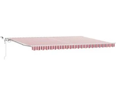 Ištraukiama markizė Raudona ir balta 500 × 300 cm