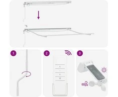Automatinė ištraukiama markizė su LED, ruda, 300x250cm