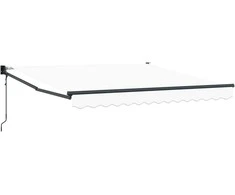 Ištraukiama markizė Balta 350 x 250 cm Poliesteris ir Metalas