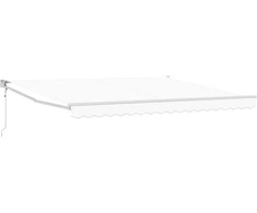 Ištraukiama markizė Balta 400 × 300 cm Poliesteris ir Metalas