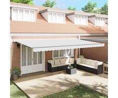 Ištraukiama markizė Balta 600 × 300 cm Audinys ir aliuminis