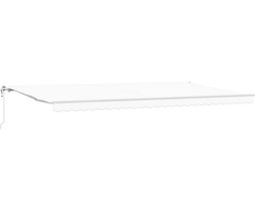 Elektrinė ištraukiama pavėsinė Baltas 600 × 300 cm