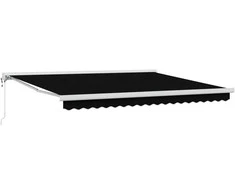 Ištraukiama markizė Juoda 400 × 300 cm Audinys ir metalas
