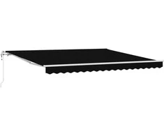 Ištraukiama markizė Juoda 400 × 350 cm Audinys ir aliuminis