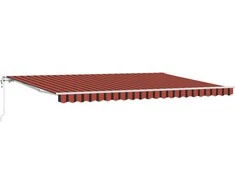 Elektrinė ištraukiama pavėsinė oranžinė ir ruda 500 × 300 cm