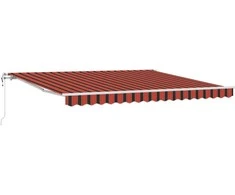Elektrinė ištraukiama pavėsinė oranžinė ir ruda 400 × 350 cm