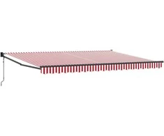 Ištraukiama markizė Raudona ir balta 450 × 300 cm