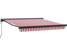 Pavėsinė Raudona ir balta 300 x 250 cm Poliesteris ir aliuminis