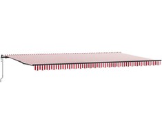 Ištraukiama markizė Raudona ir balta 600 × 350 cm