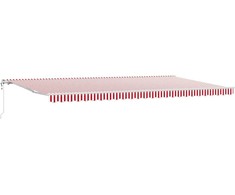 Elektrinė ištraukiama pavėsinė Raudona ir balta 600 × 350 cm