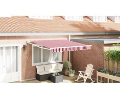 Pavėsinė Raudona 300 x 250 cm Poliesteris ir Metalas