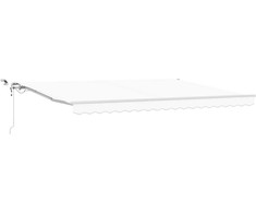 Ištraukiama markizė Balta 450 × 350 cm Poliesteris ir Metalas