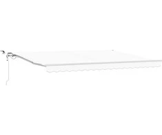 Ištraukiama markizė Balta 450 × 350 cm Poliesteris ir Metalas