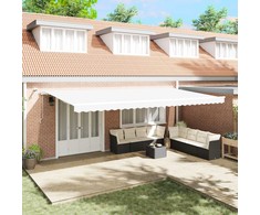 Ištraukiama markizė Balta 600 × 300 cm Poliesteris ir Metalas