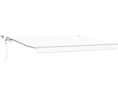 Ištraukiama markizė Balta 400 × 350 cm Poliesteris ir Metalas