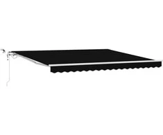 Ištraukiama markizė Juoda 400 × 350 cm Poliesteris ir Metalas