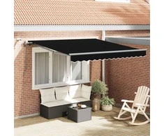 Skėtis Audinys su Juoda 350 x 250 cm Poliesteris