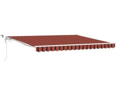 Ištraukiama markizė Oranžinė ir ruda 400 × 350 cm Poliesteris