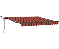 Skėtis Audinys su oranžinė ir ruda 300 x 250 cm Poliesteris