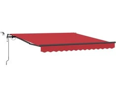 Skėtis Audinys su Raudona 350 x 250 cm Poliesteris