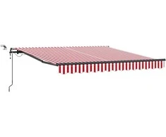 Skėtis Audinys Raudona ir balta 350 x 250 cm Poliesteris
