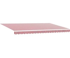 Ištraukiama markizė Raudona ir balta 500 × 350 cm Poliesteris
