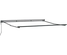 Ištraukiama markizė Žalia ir balta 400 × 350 cm Poliesteris