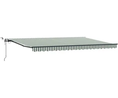 Skėtis Audinys su Žalia ir balta 500 × 300 cm Poliesteris