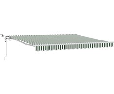 Skėtis Audinys Žalia ir balta 400 × 300 cm Poliesteris