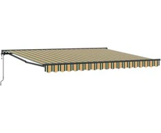 Skėtis Audinys su Žalia ir balta 400 × 350 cm Poliesteris