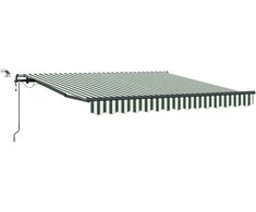 Skėtis Audinys su Žalia ir balta 350 x 250 cm Poliesteris
