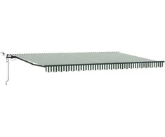 Skėtis Audinys su Žalia ir balta 500 × 350 cm Poliesteris