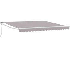 Pavėsinė Šviesiai pilka 400 × 300 cm Poliesteris ir Metalas