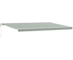 Elektrinė ištraukiama pavėsinė Žalia ir balta 500 × 300 cm