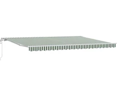 Elektrinė ištraukiama pavėsinė Žalia ir balta 500 × 350 cm