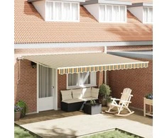 Elektrinė ištraukiama pavėsinė Žalia ir geltona 450 × 350 cm
