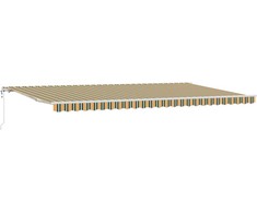 Elektrinė ištraukiama pavėsinė Žalia ir geltona 600 × 350 cm