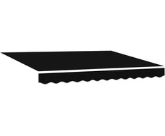 Ištraukiama markizė Juoda 300 x 250 cm Audinys ir aliuminis
